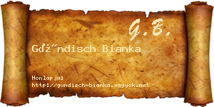 Gündisch Bianka névjegykártya