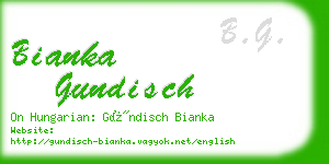 bianka gundisch business card